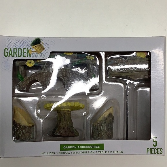 Garden Party 5pc Accessories Decor Set For Garden. New In Box. - Picture 4 of 4